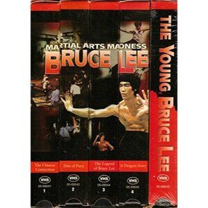Bruce Lee Martial Arts Madness 5 VHS Set Including The Young Bruce Lee-LIKE NEW